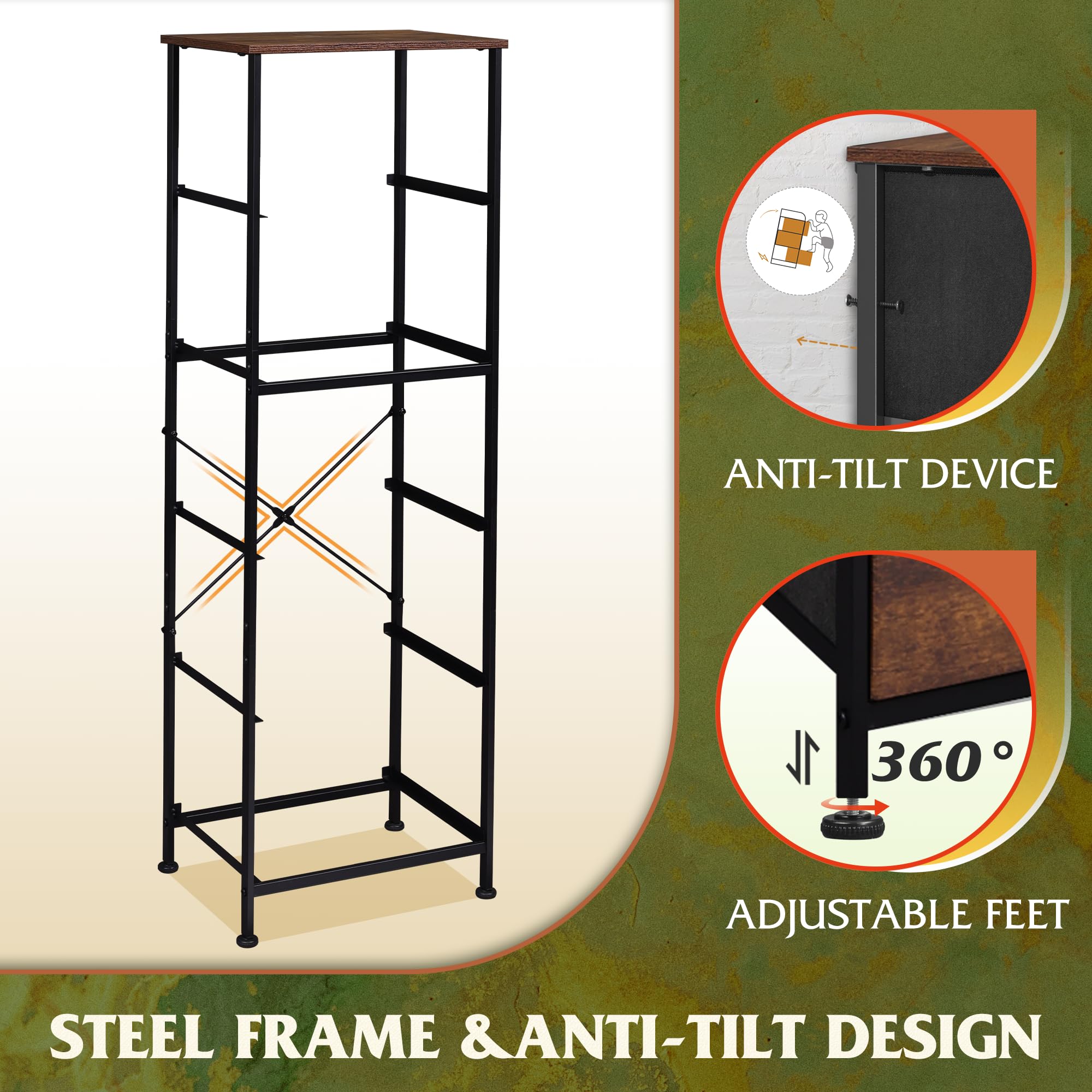 Adjustable feet anti tipping accessories WLIVE dresser