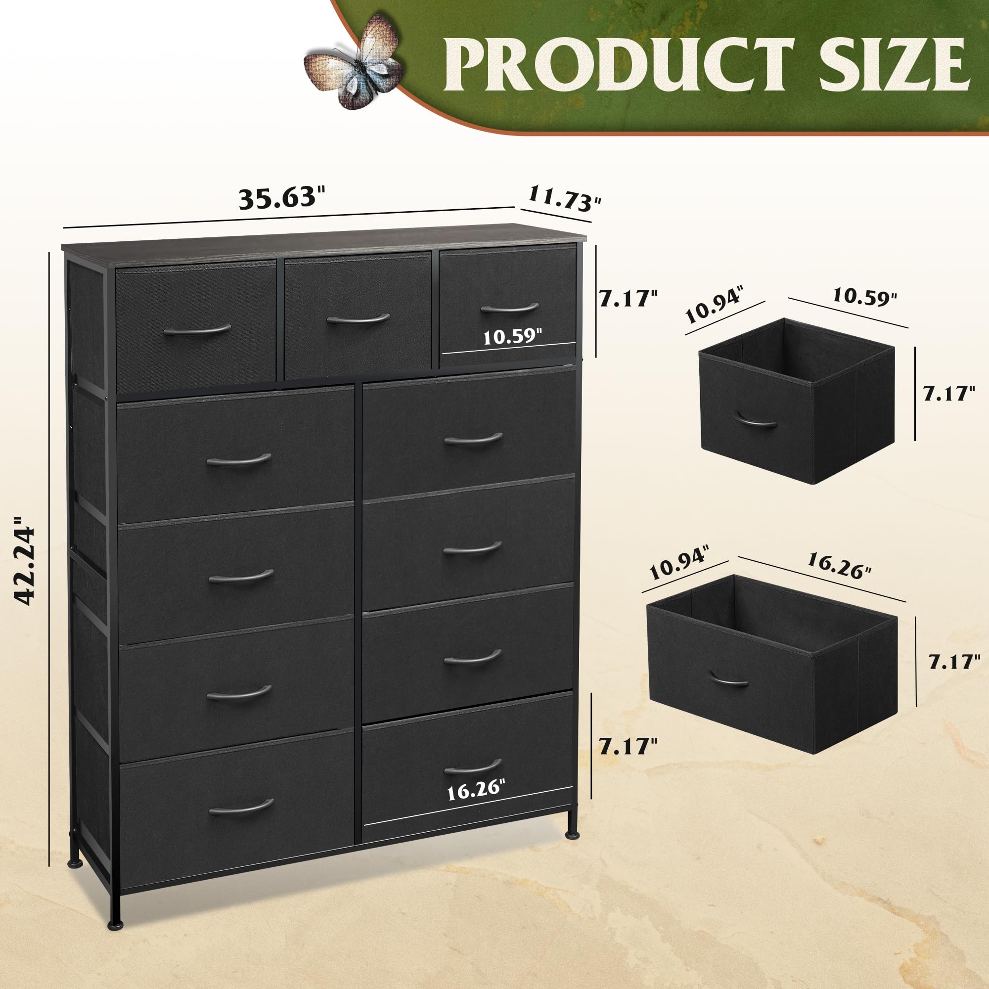 Close-up of smooth slide drawer mechanism on WLIVE dresser