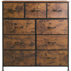 WLIVE tall dresser for bedroom rustic brown 9-drawer chest product image