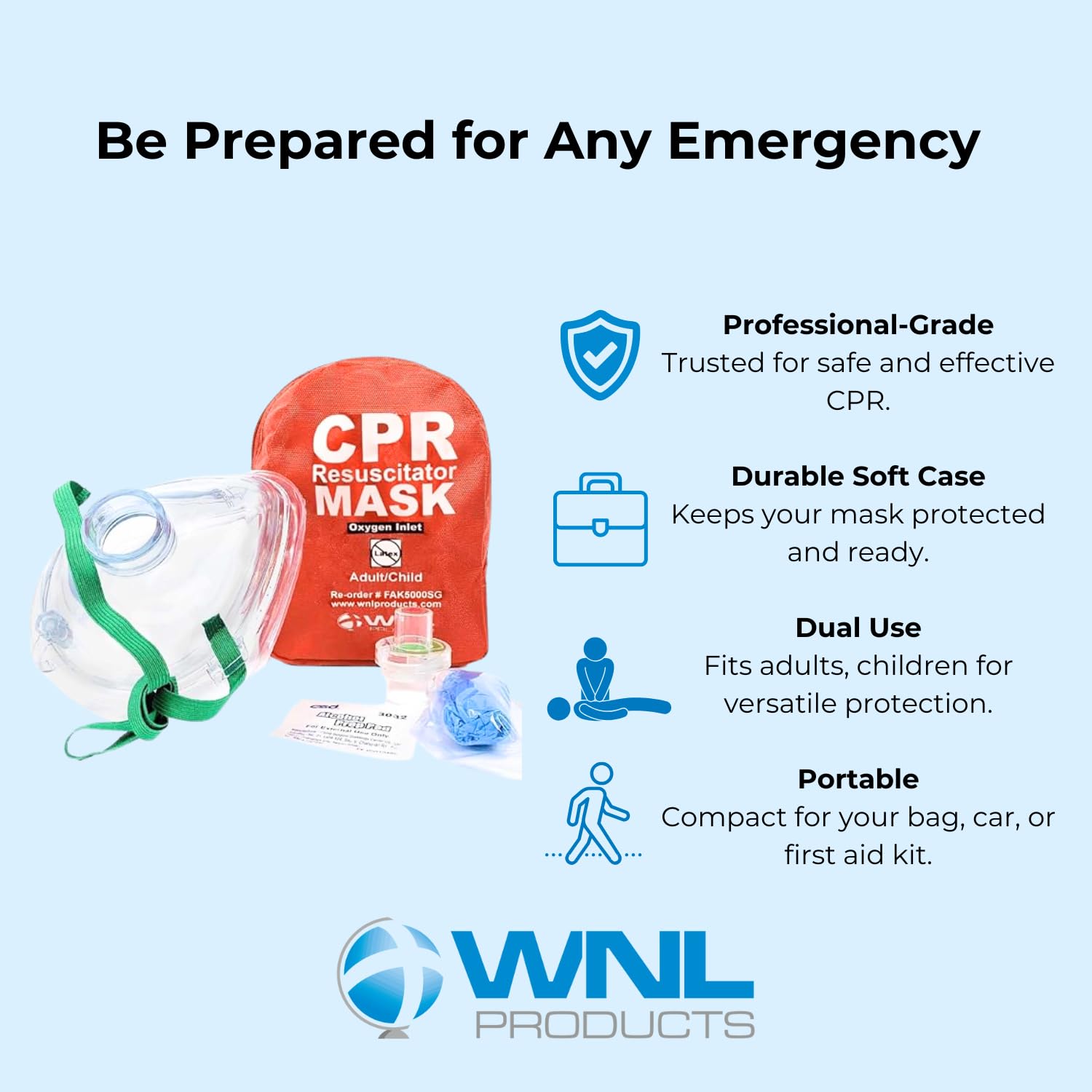 Infant CPR Resuscitator Mask with pliable bladder