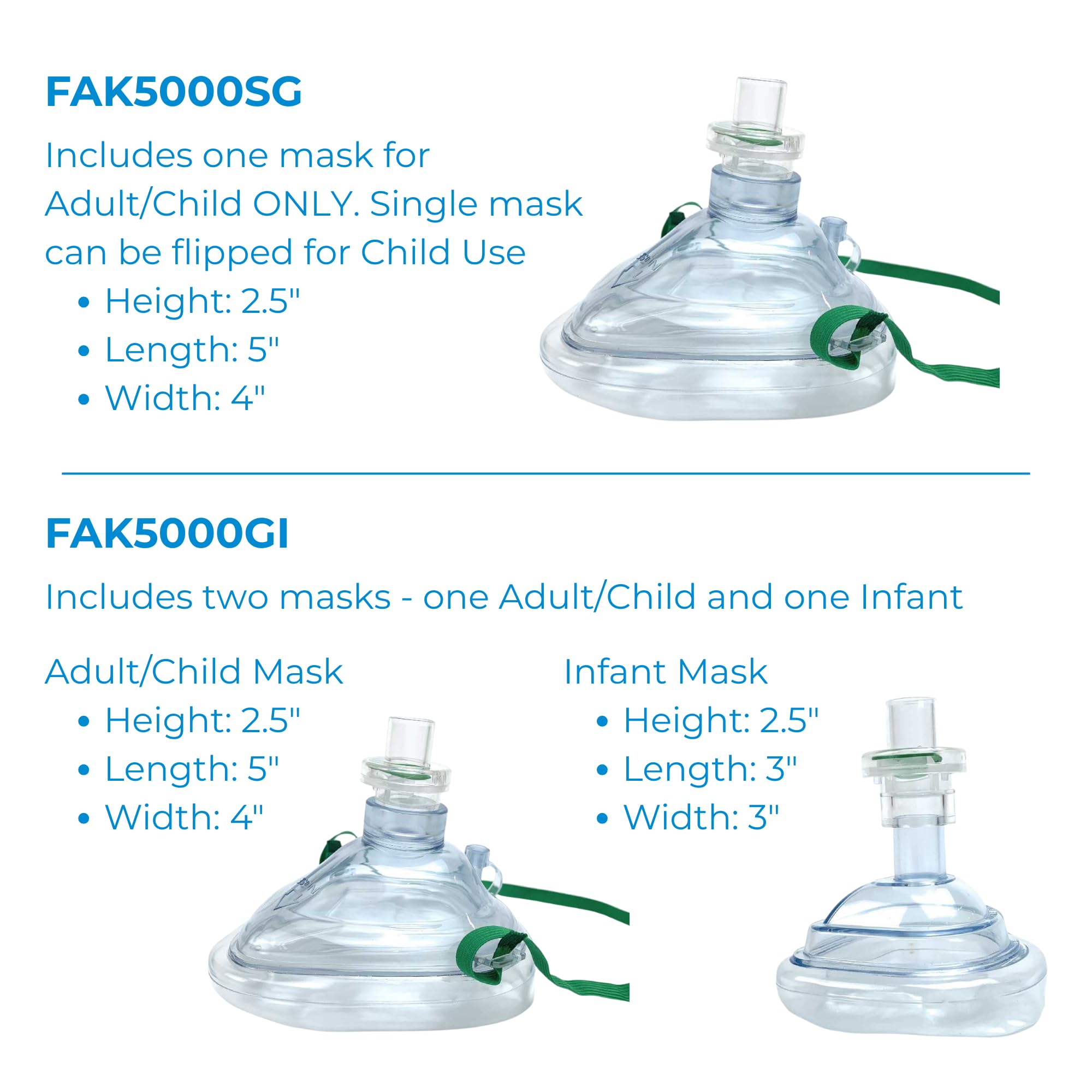 Nitrile gloves included with CPR mask kit