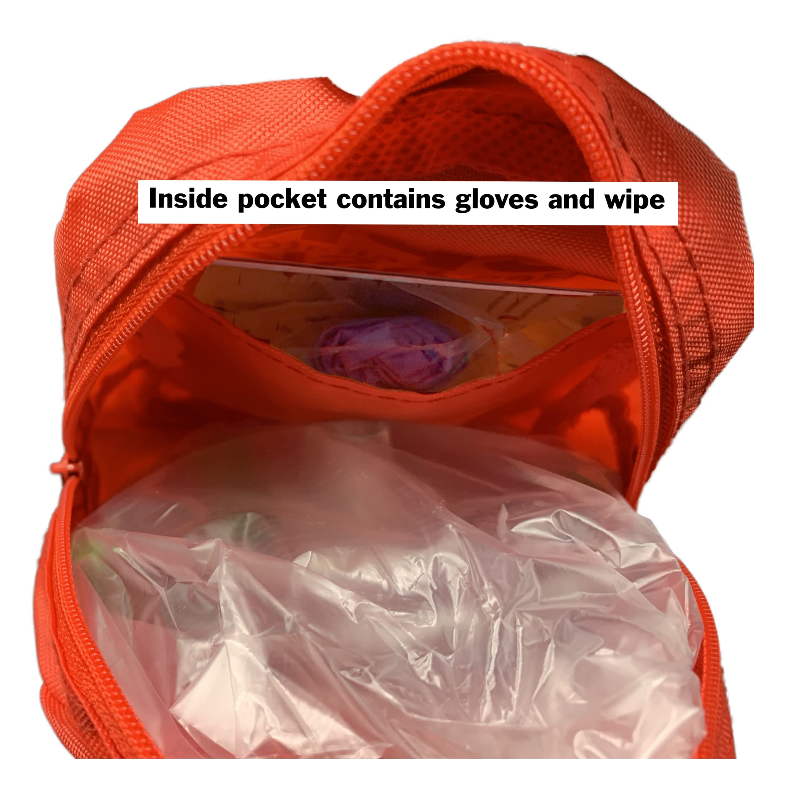 Antiseptic wipe included in CPR mask kit