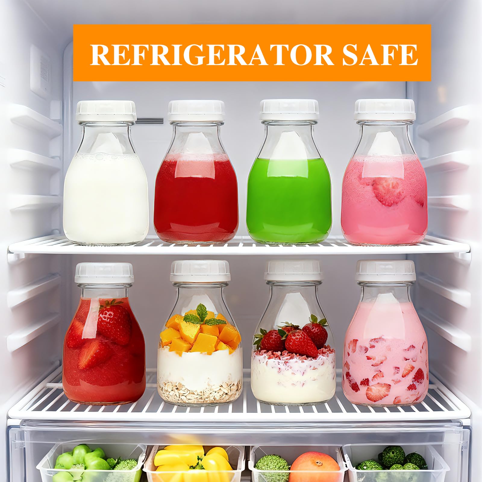 Reusable glass jars with airtight lids Woaiwo-q