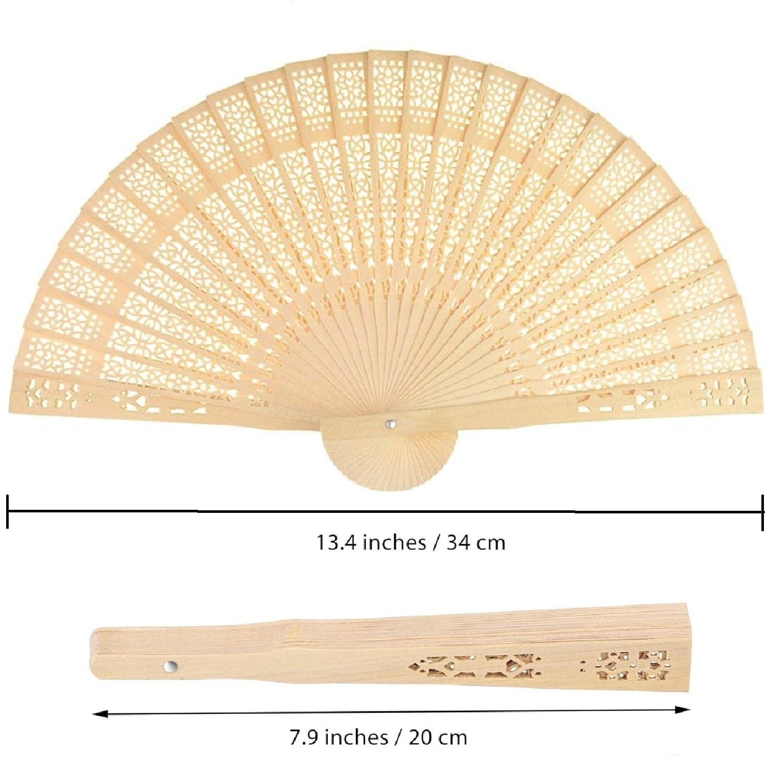 Wedding favors sandalwood fans from Wobe in natural scent