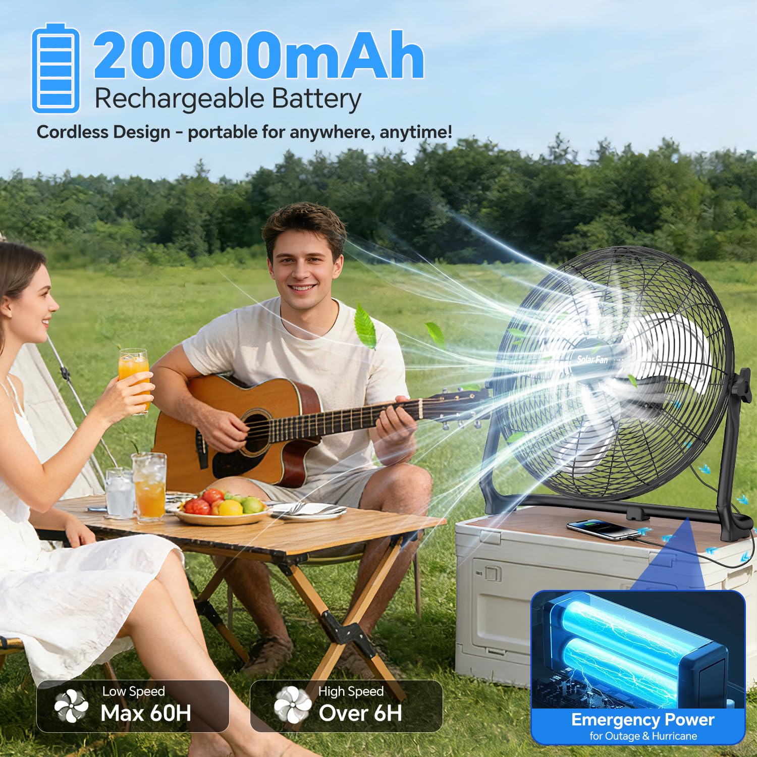 2500 CFM airflow with stepless speed control