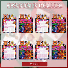 WOLEN Five Nights birthday invitation cards for kids party planning