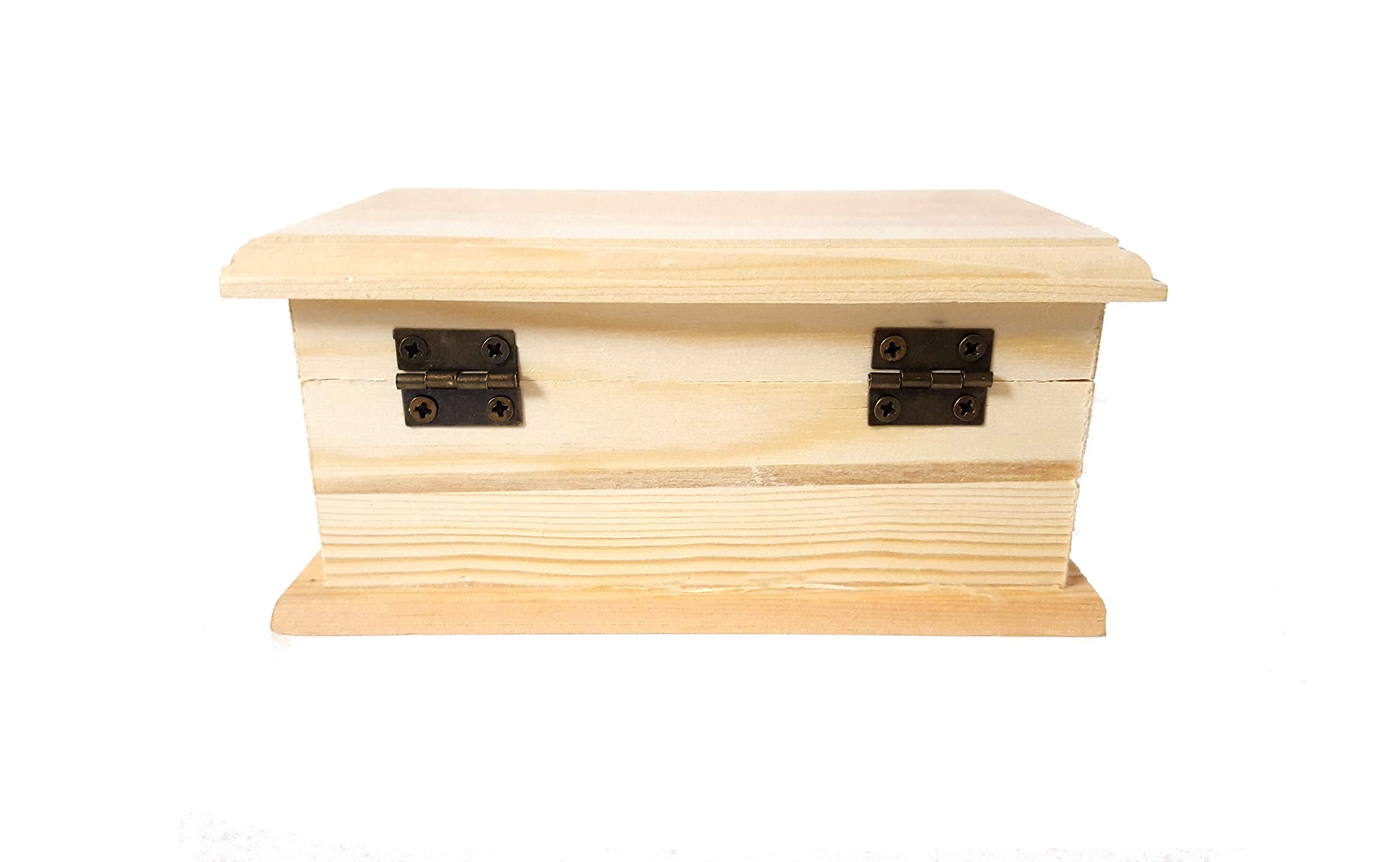 Compact wooden keepsake box for trinkets and mementos