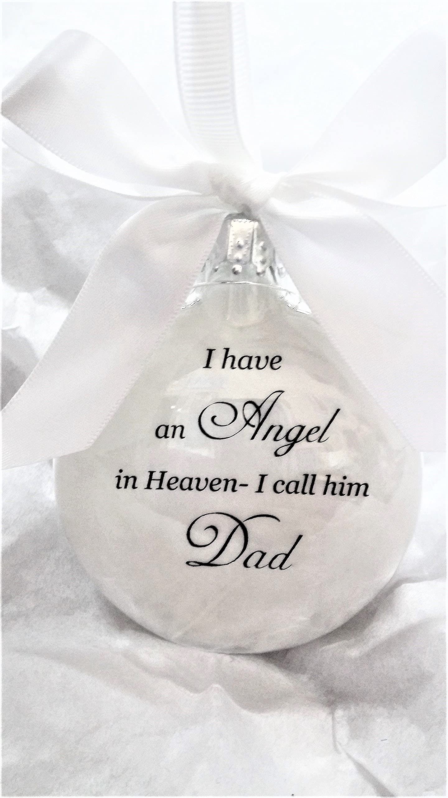 3.5 inch diameter memorial glass ornament