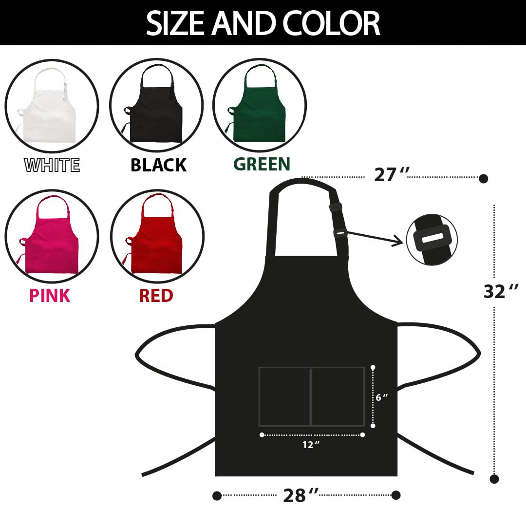 Women apron with name embroidery