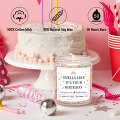 Colorful sprinkle design birthday candle for best friend