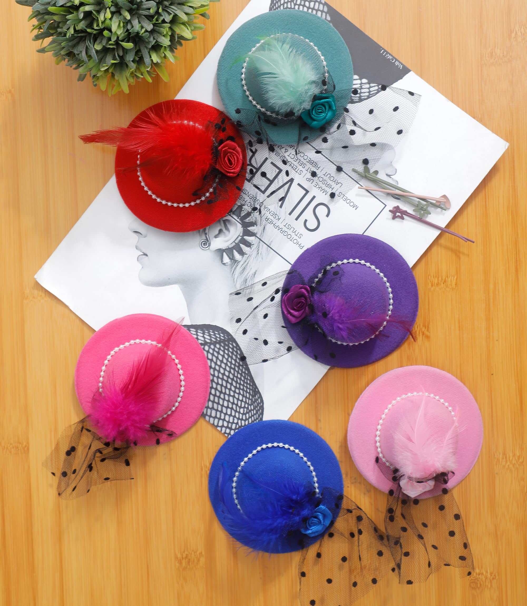 Mini hats worn by women and girls for formal occasions