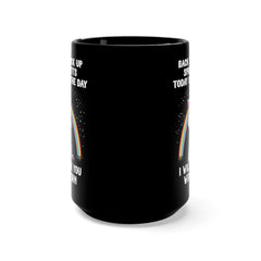 Women unicorn mug 15 oz black coffee cup