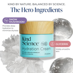 Cream being applied to face to show hydration