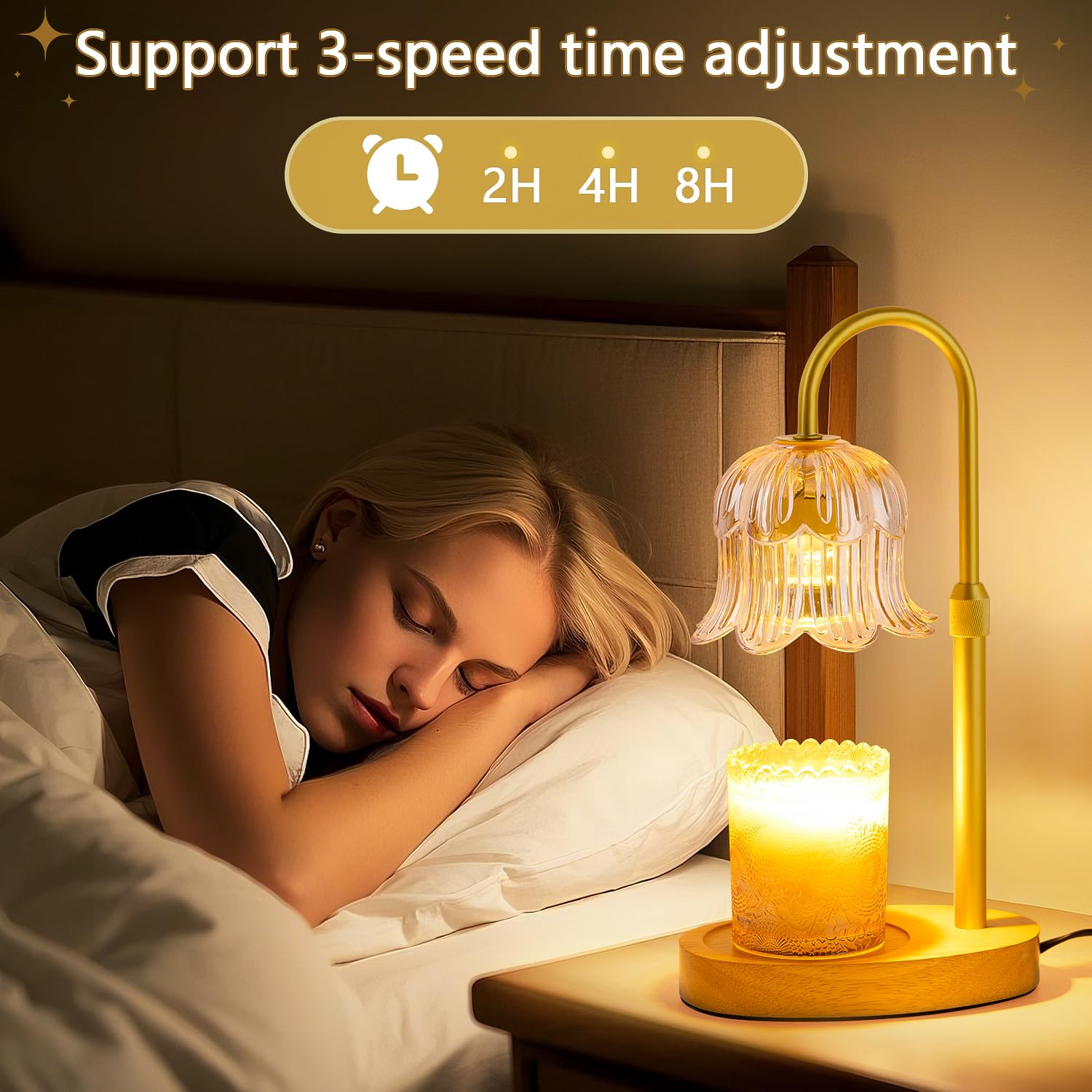 Flameless candle warmer for home relaxation and fragrance