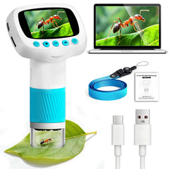 Wonder Quest digital microscope for kids with 2 inch IPS display