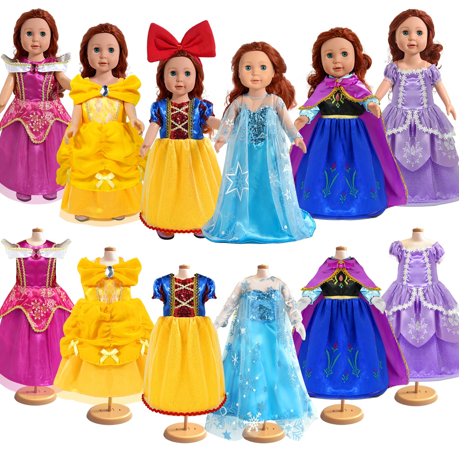 WONDOLL American 18 inch doll clothes six-piece set front view