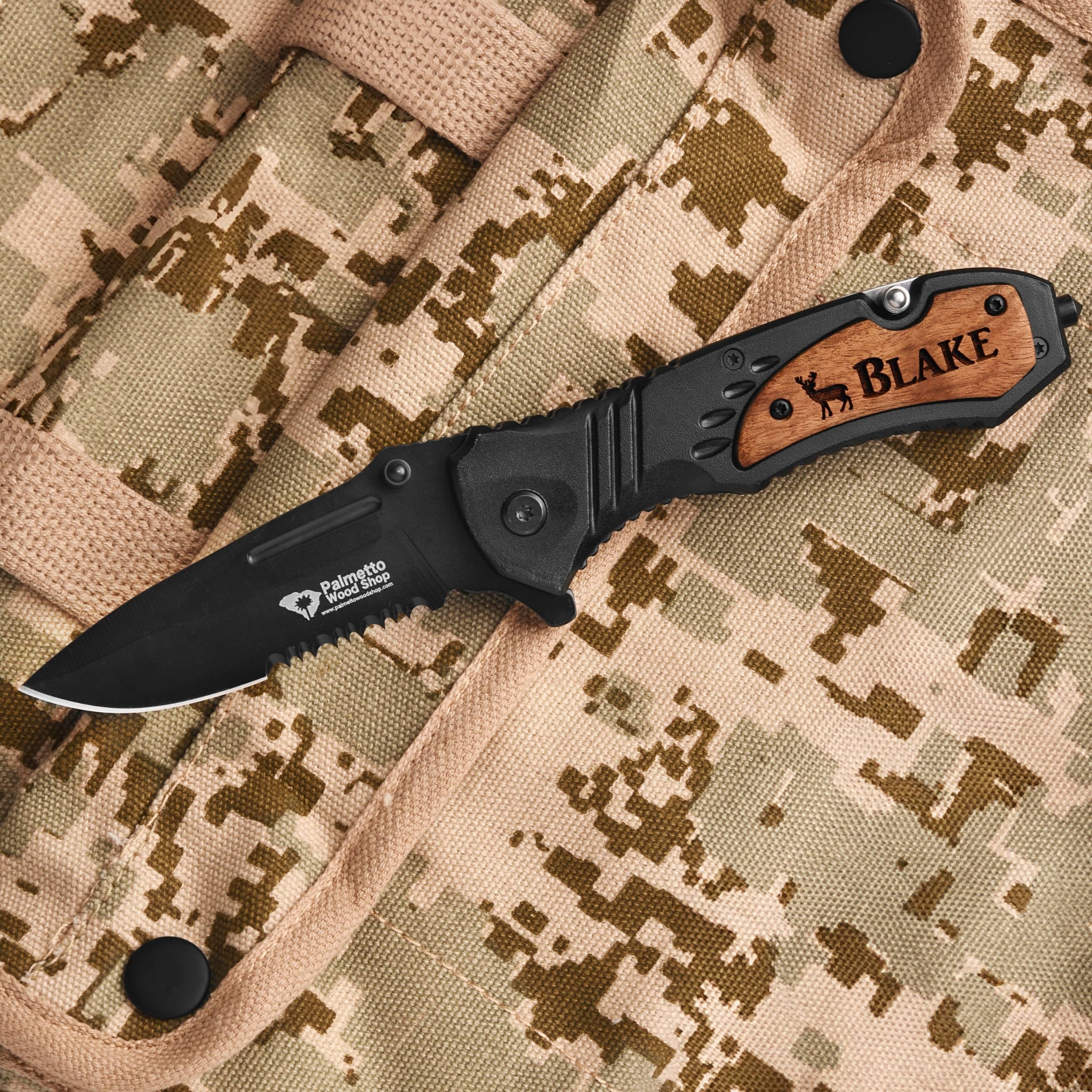 Can opener feature on pocket knife