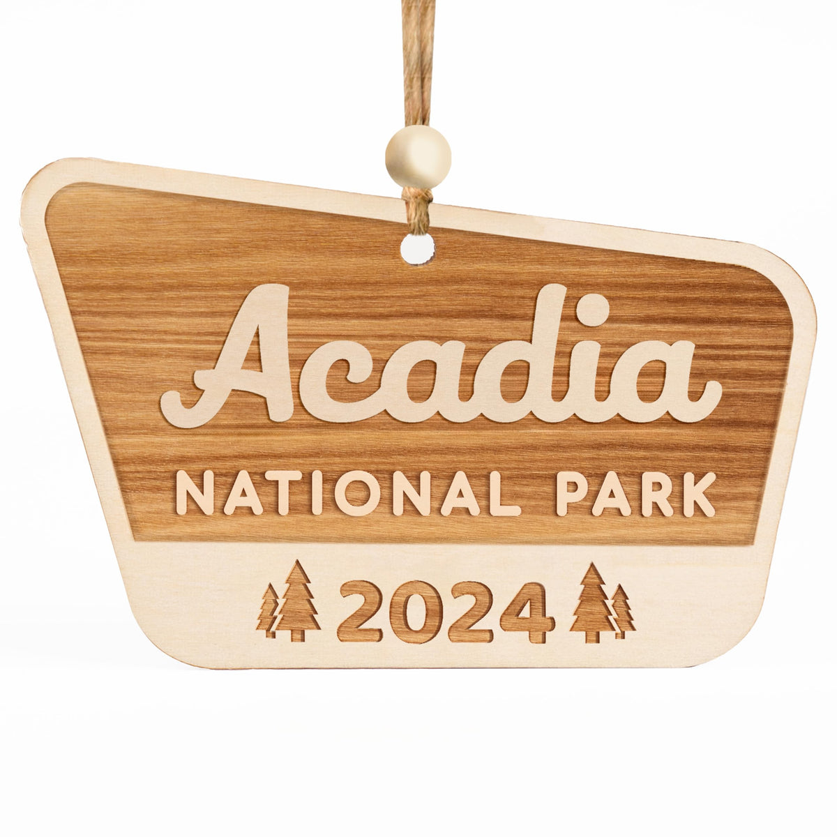 Birch wood National Park ornament Acadia 2024 keepsake