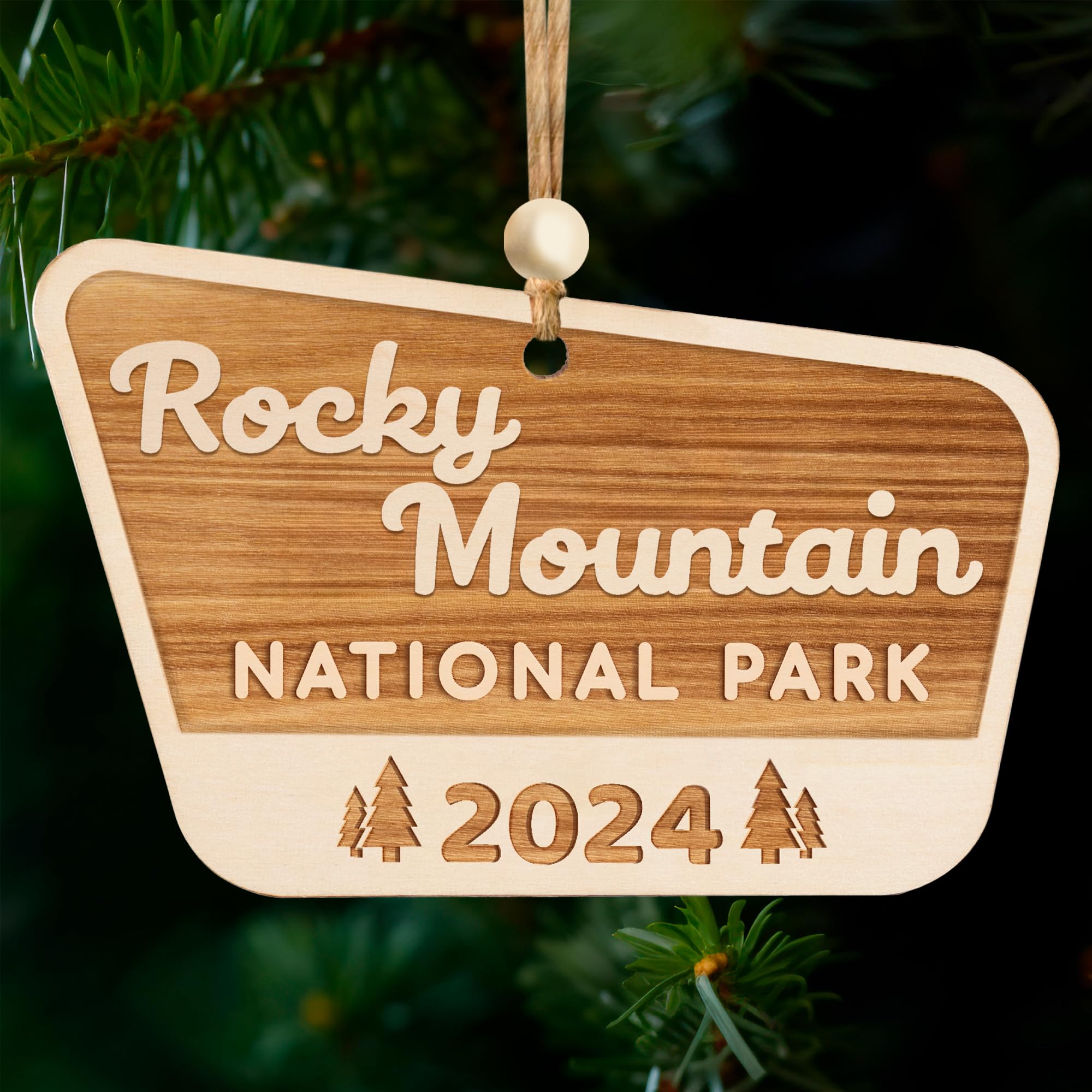 Wood National Park Ornament for travelers decor