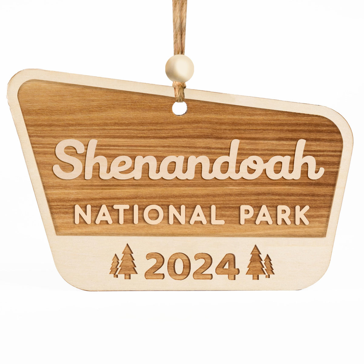 Wood National Park Ornament Shenandoah keepsake for travelers and hikers
