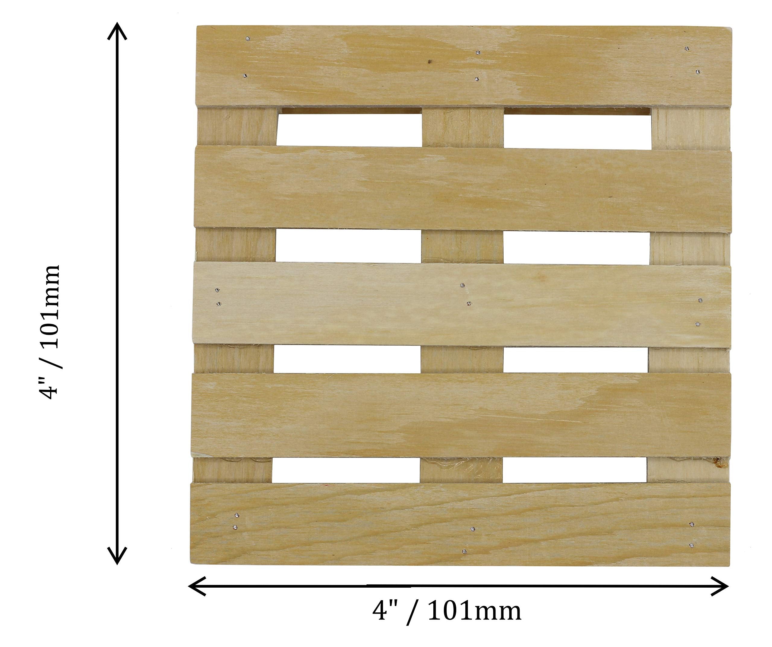 Wood pallet coaster 4x4 6-pack for beverages Creative Hobbies