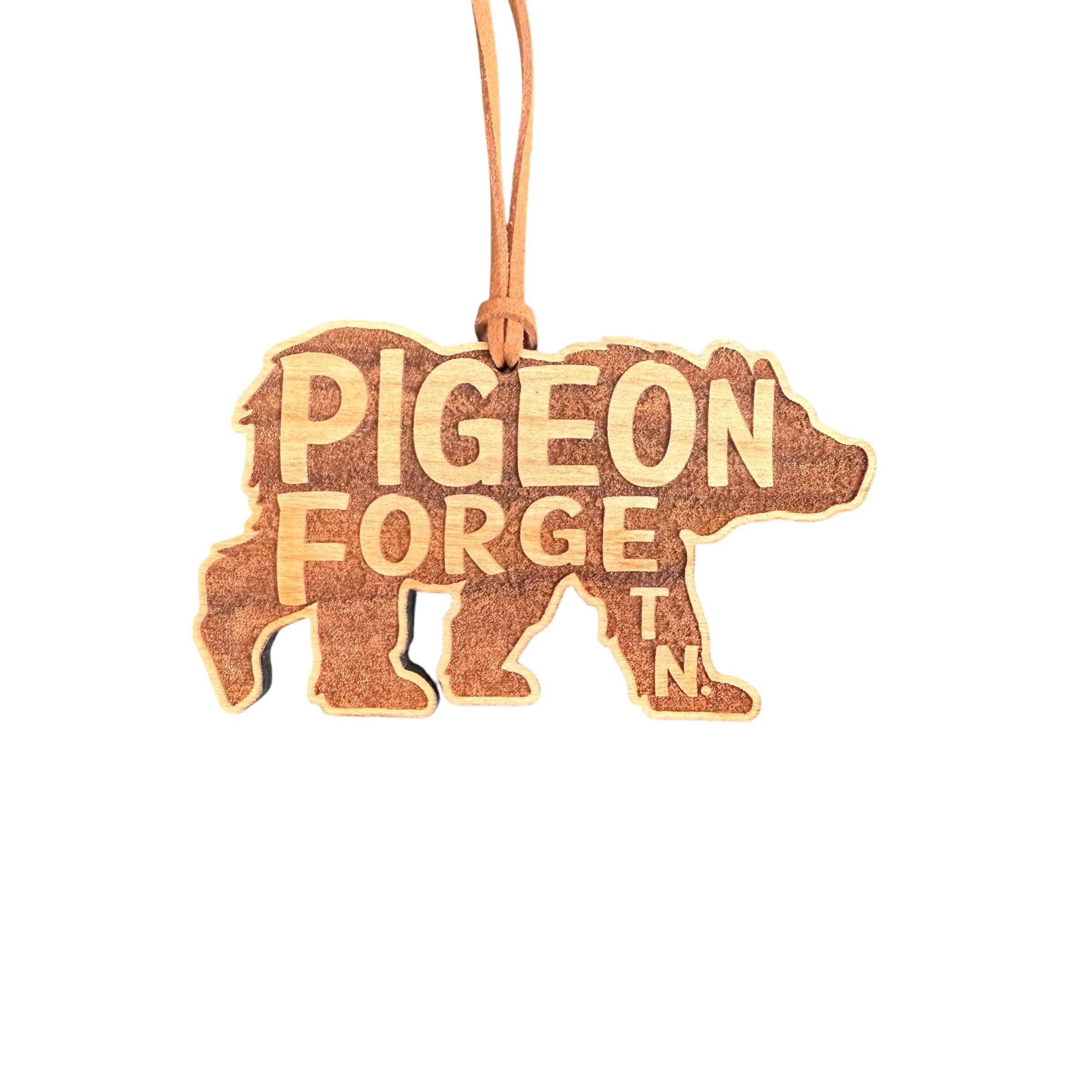 Wood Pigeon Forge Tennessee Christmas Ornament bear