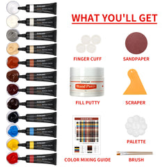Brushes finger covers and palette included in Boncart kit
