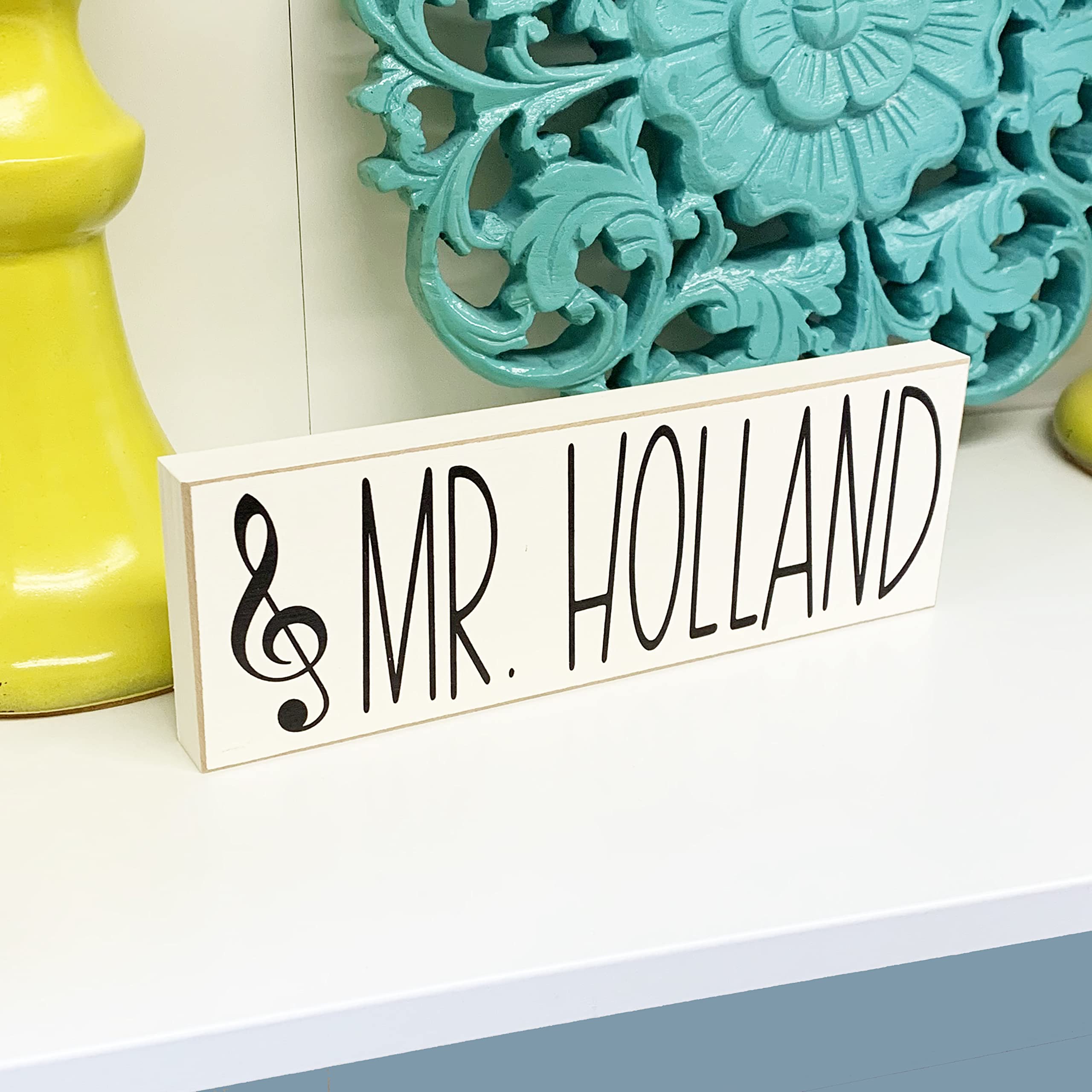 Indoor decorative wood sign with personalized name for classrooms