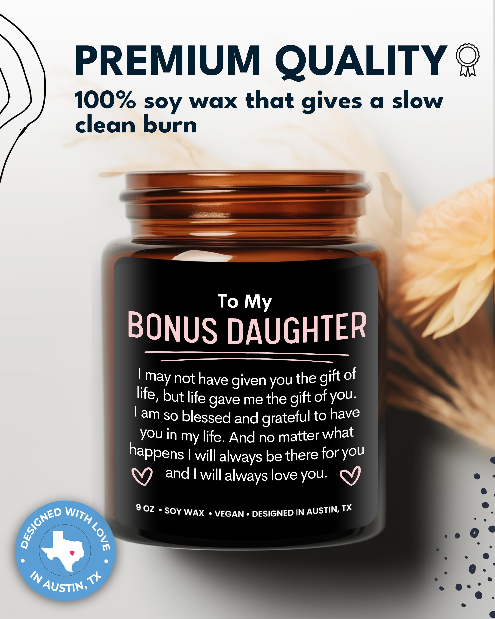 Soy wax vegan cruelty-free candle product
