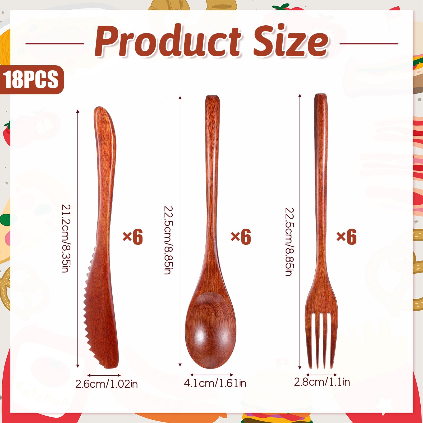 solid wood utensils with natural protective oil finish