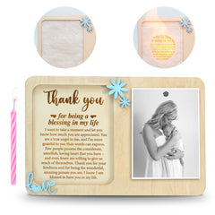Wooden Dad Photo Frame with burn to reveal message design