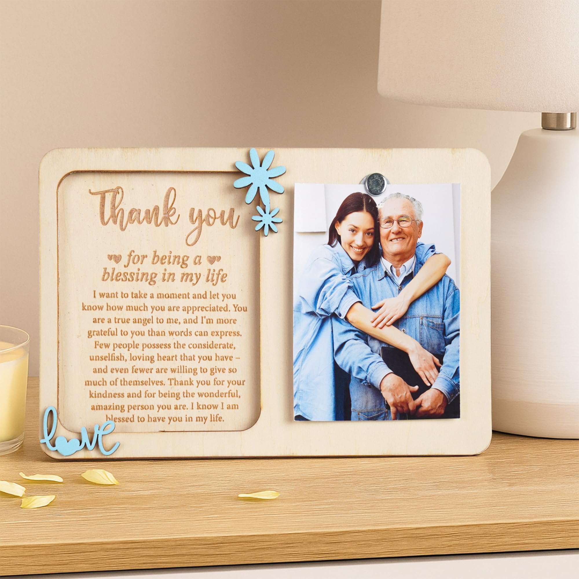 Wooden dad photo frame for Father's Day display