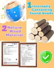 Child safe wooden eggs with non-toxic paint for kids