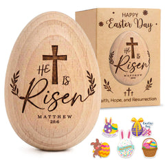 Wooden Easter Eggs with Stickers product image