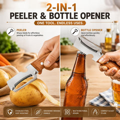 Stainless steel blade wooden handle design