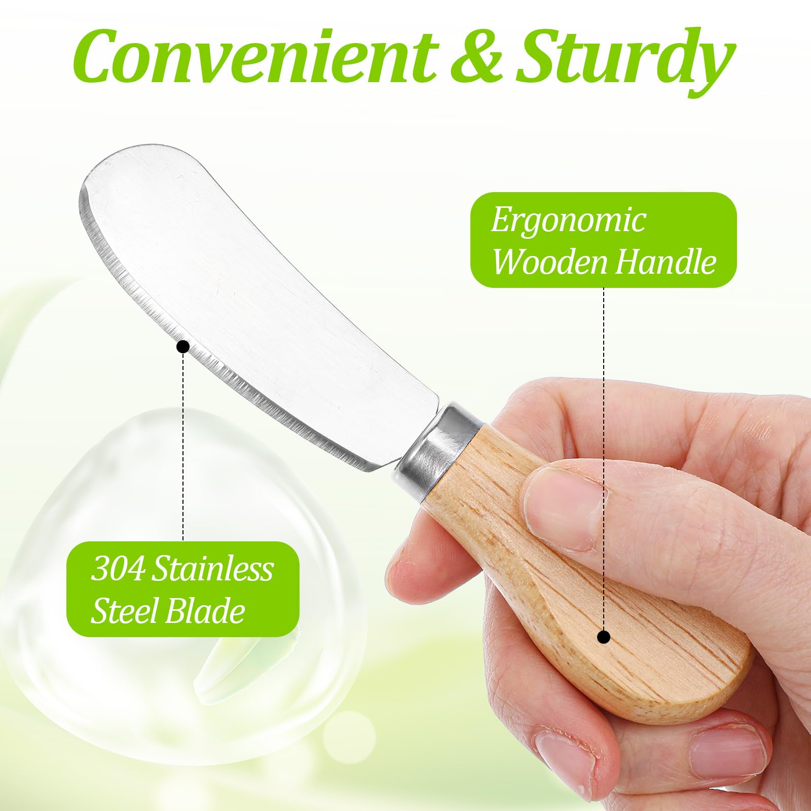 set of 48 cheese spreader knives for gatherings