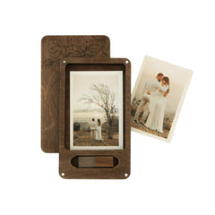 Wooden memory box size 7.2 x 5.3 x 1 inch with laser engraving