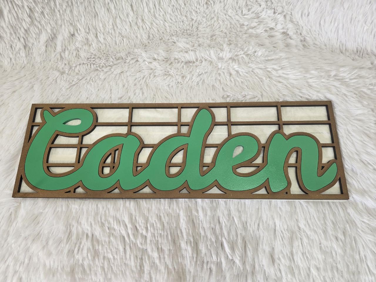 Wooden name sign wall decor option