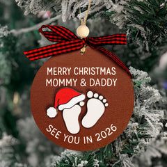 Wooden ornament with story card ready to gift