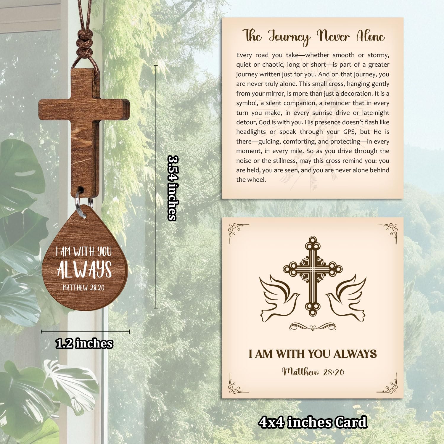 Dark wood wooden pendant with adjustable leather cord