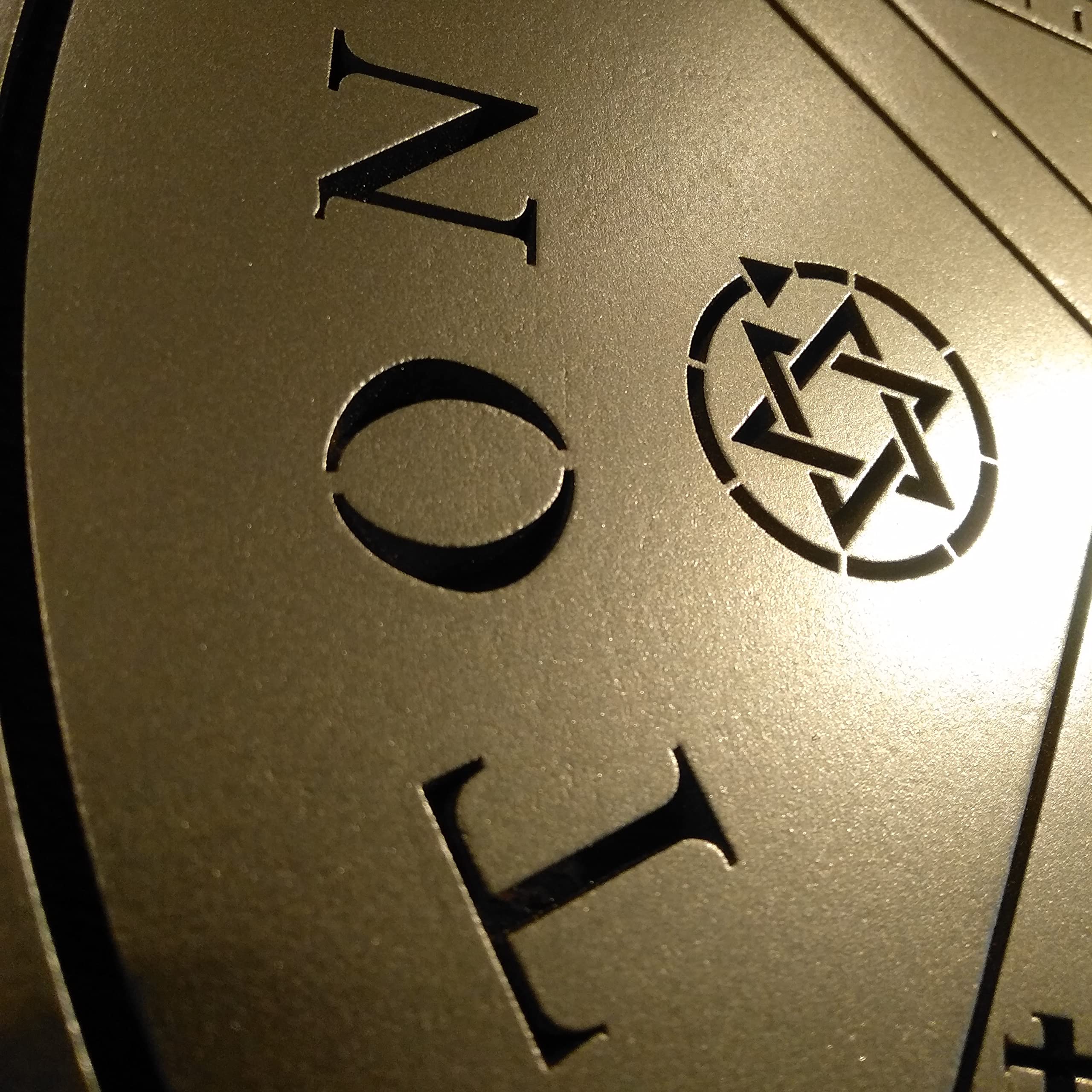 Handmade CAD-designed Mexican pentagram artwork