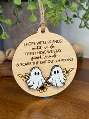 ornament shows two ghosts attached for whimsy