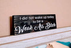 Handcrafted wooden sign suitable for wall hanging or tabletop display