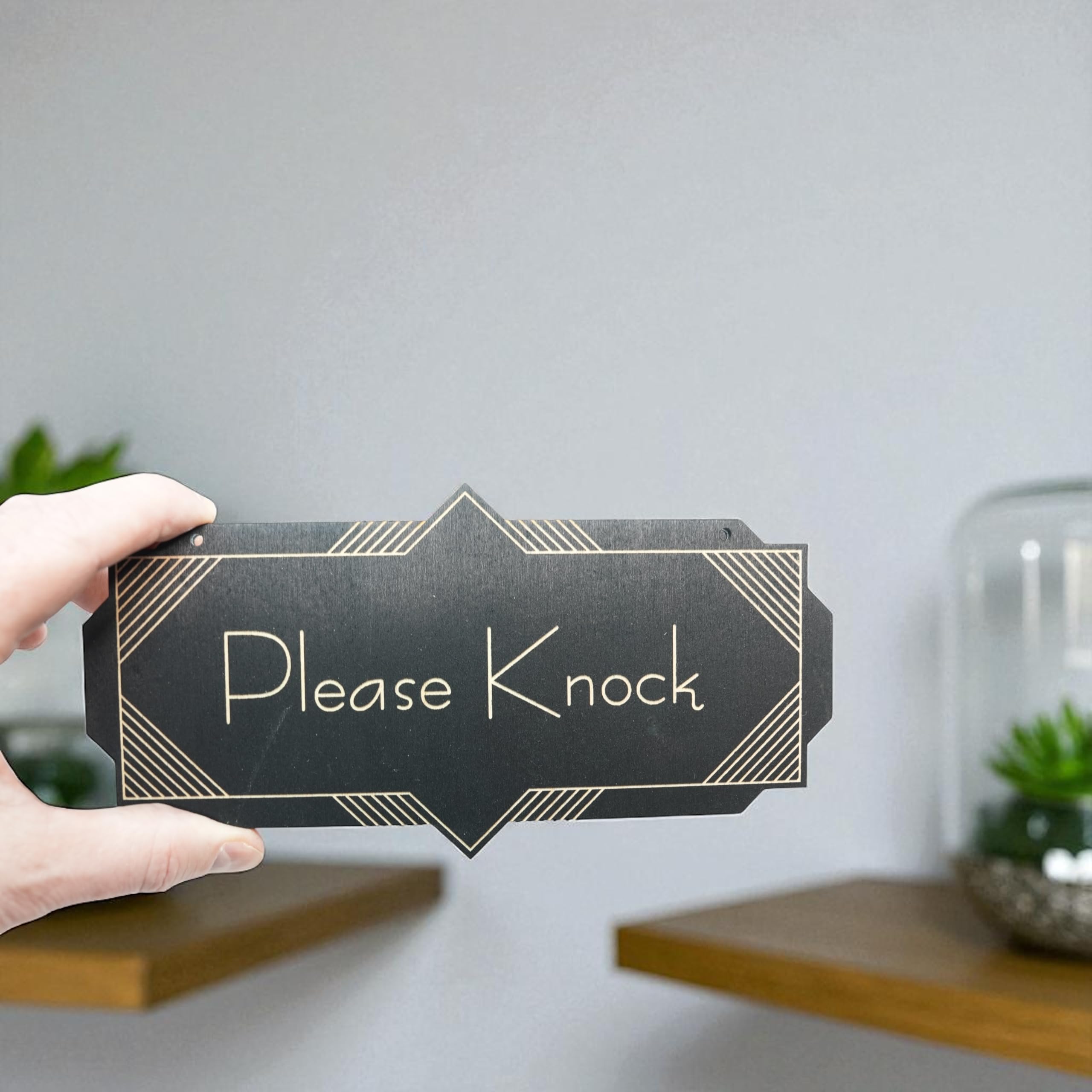 Gift ready sign for home decor 4x8 black