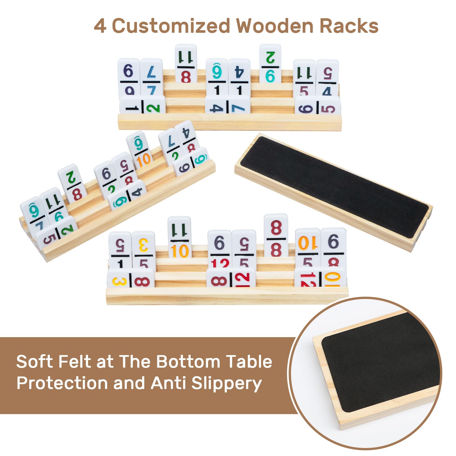 Portable case designed for Mexican Train Dominoes Set
