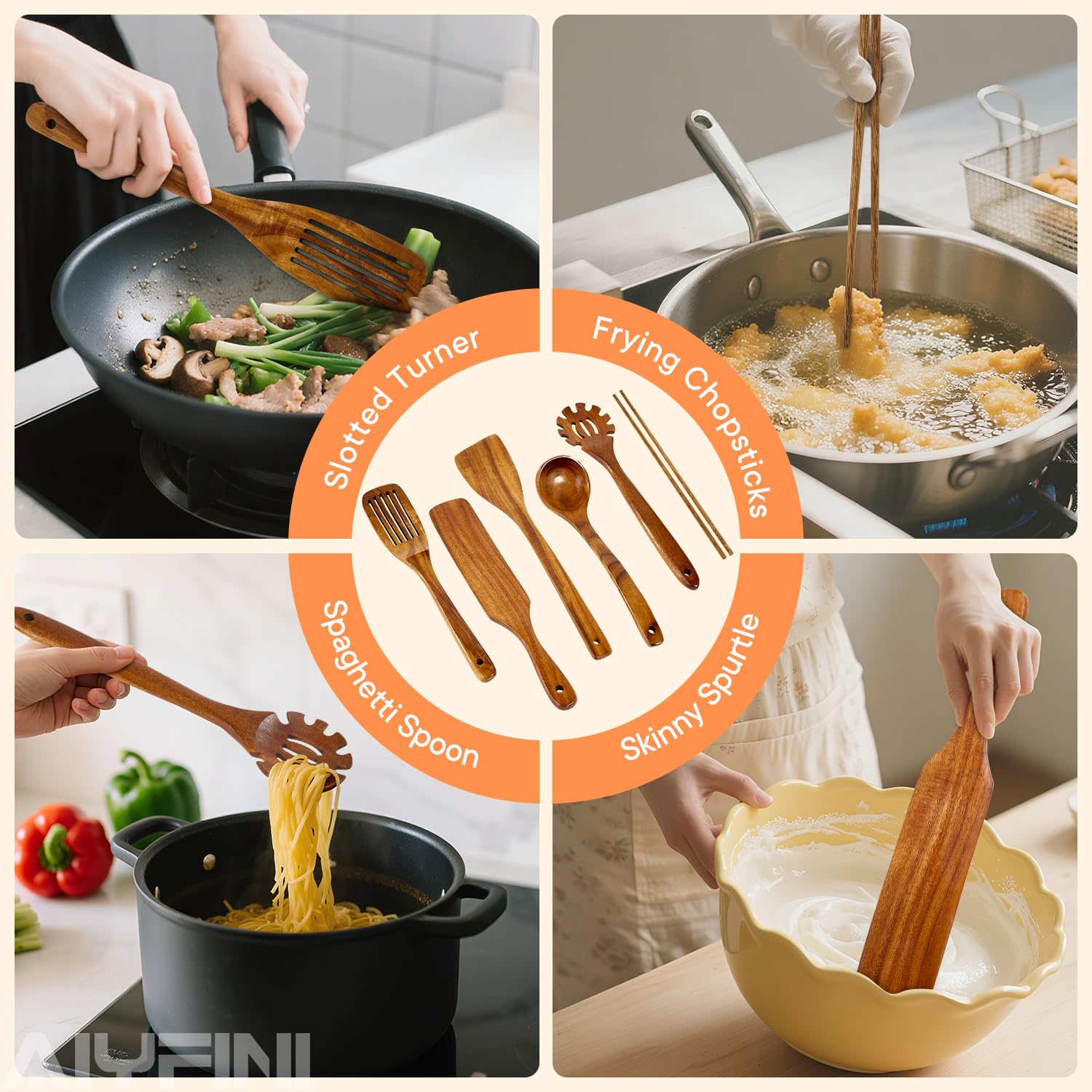 holder and spoon rest with 8-piece set