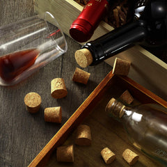 wooden wine bottle stopper close up