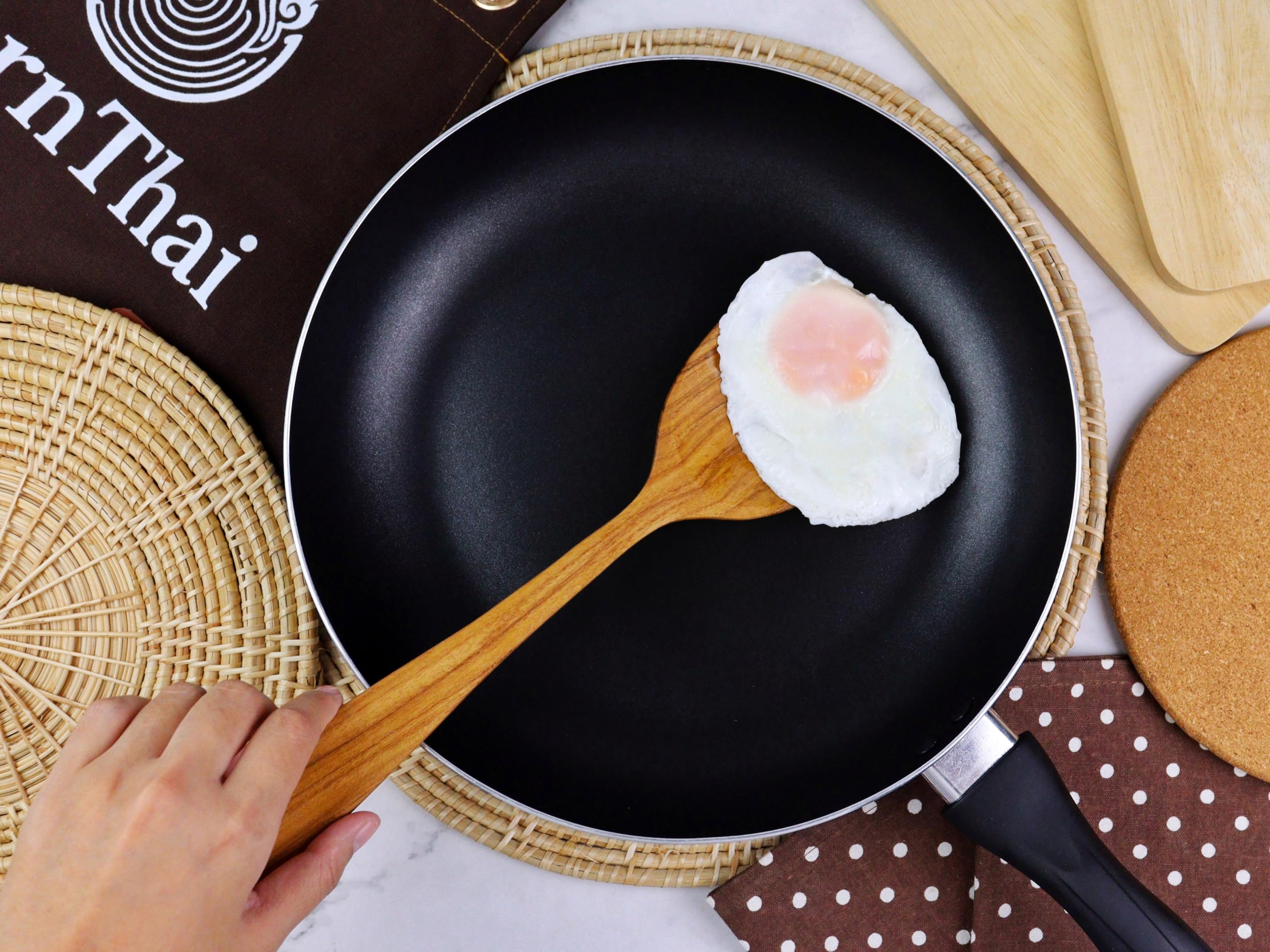 Food safe toxin free teak spatula coconut oil finish