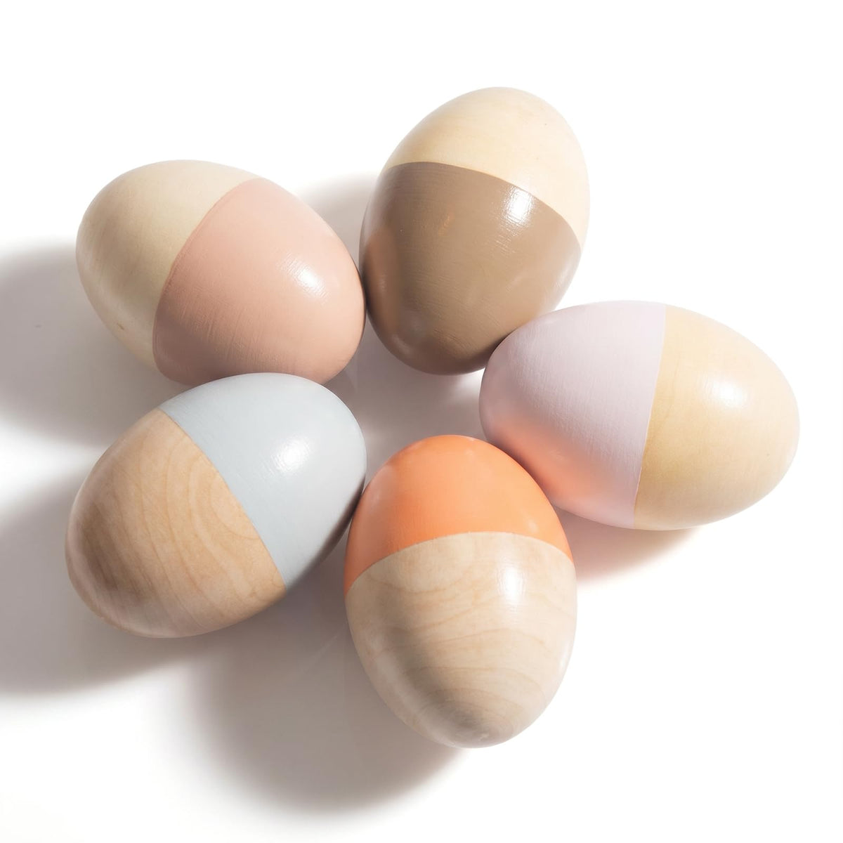 WoodenEdu egg shaker set of 5 for kids
