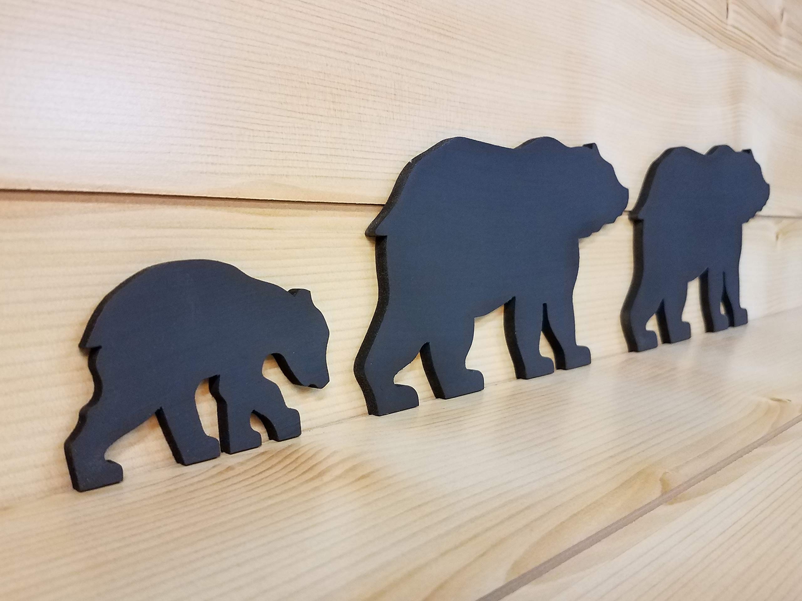 Woodland lodge bear silhouette wall art